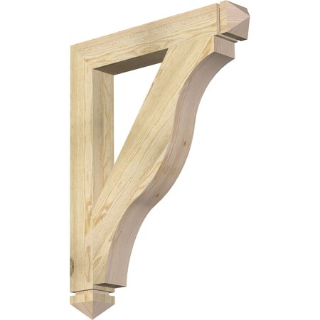 Ekena Millwork Funston Arts & Crafts Rough Sawn Bracket, Douglas Fir, 4"W x 28"D x 36"H BKT04X28X36FST03RDF